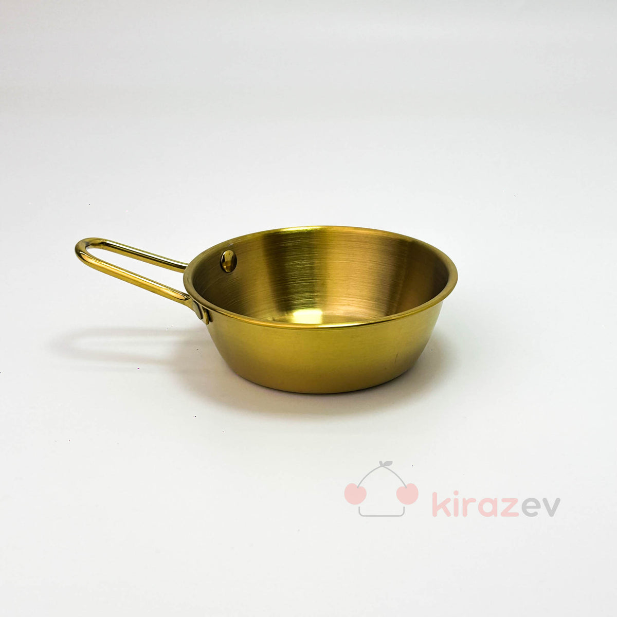 Gold Tek Kulplu Çelik Sunum Tavası - 12 cm