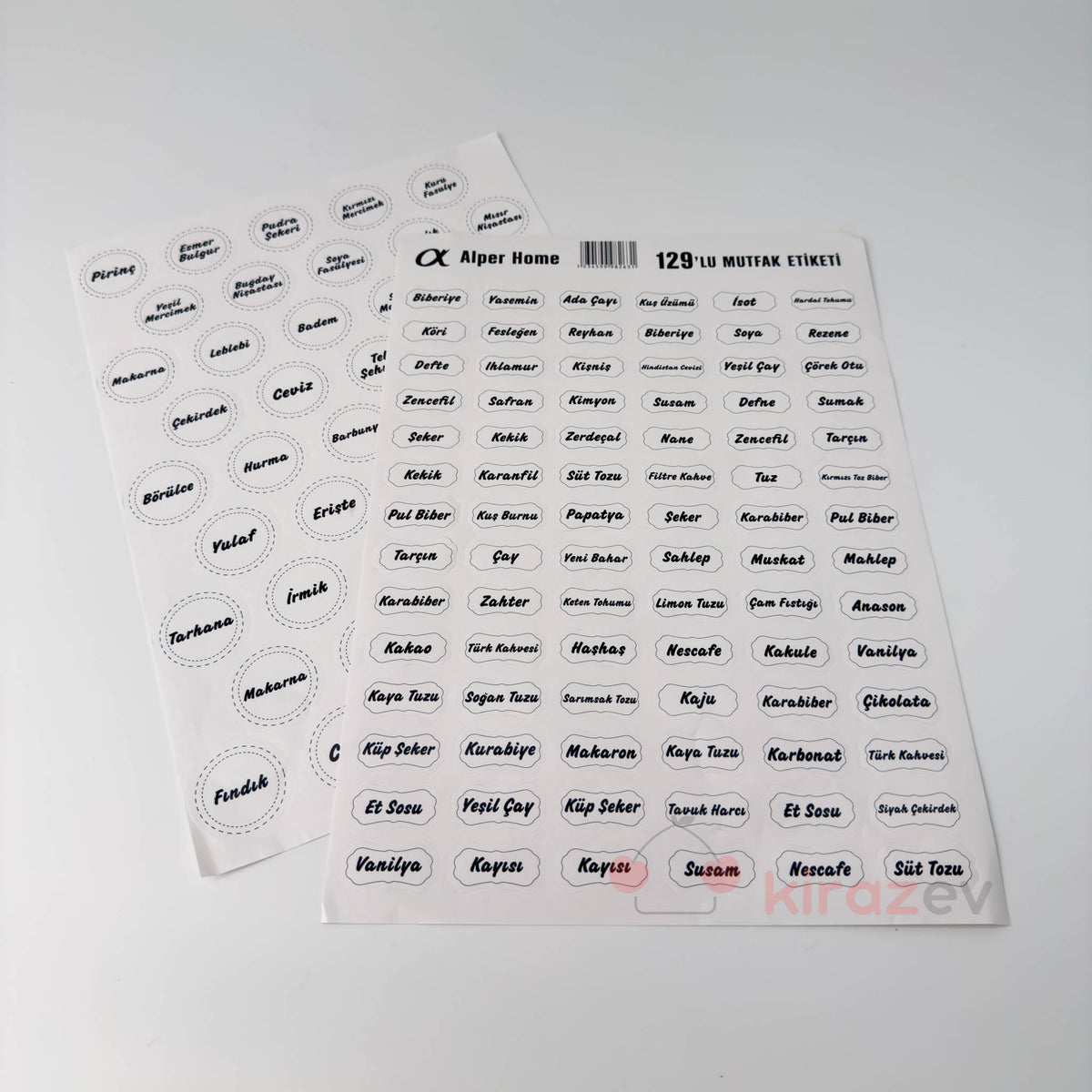 Baharat ve Mutfak Etiketi Seti