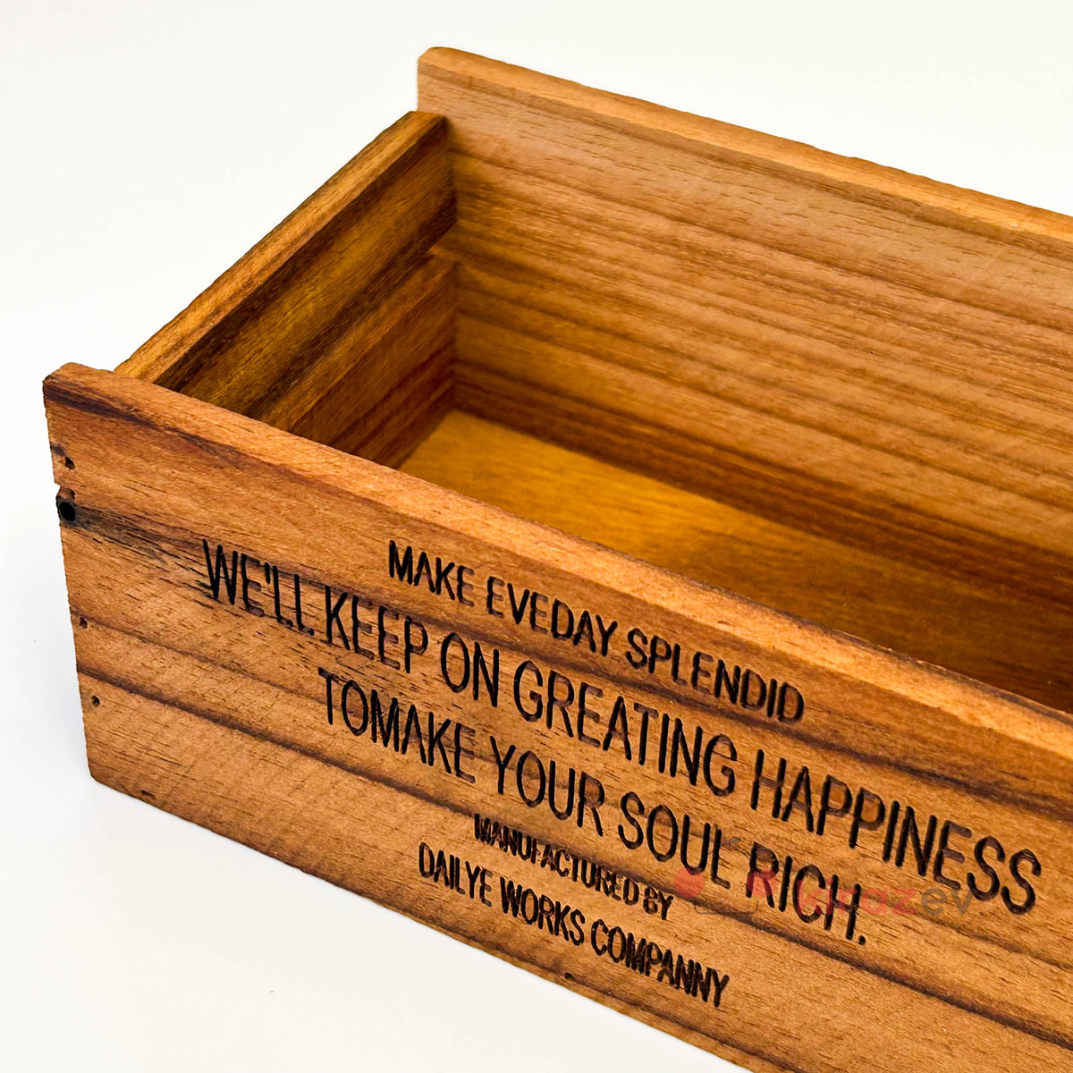 Küçük Akasya Ahşap Dekoratif Kasa