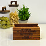 Küçük Akasya Ahşap Dekoratif Kasa