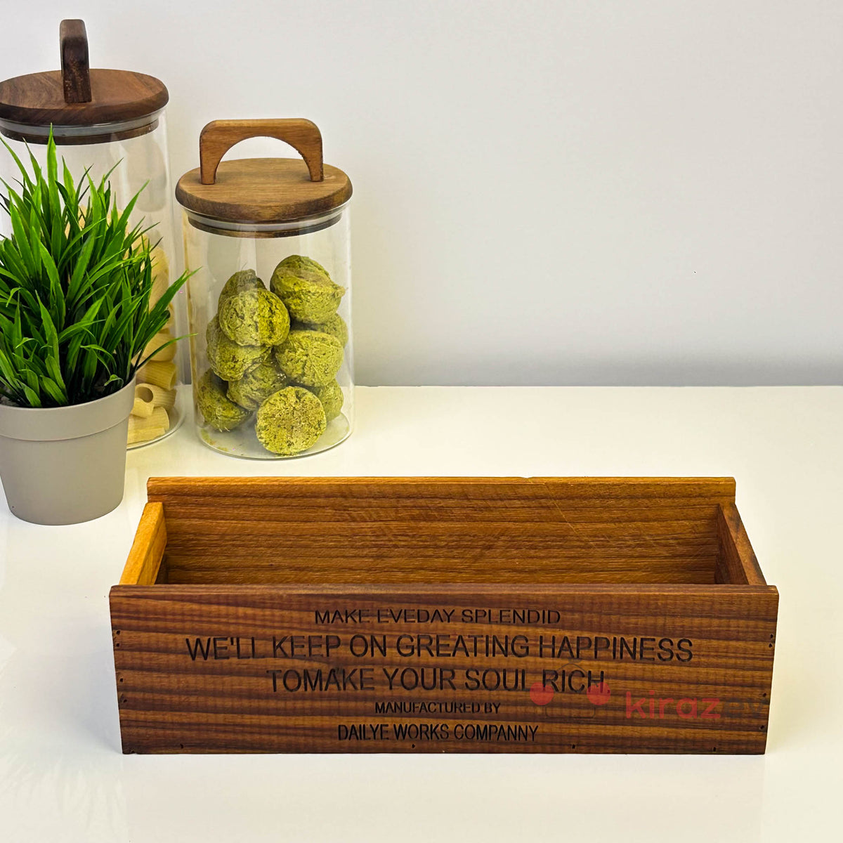 Akasya Ahşap Dekoratif Kasa