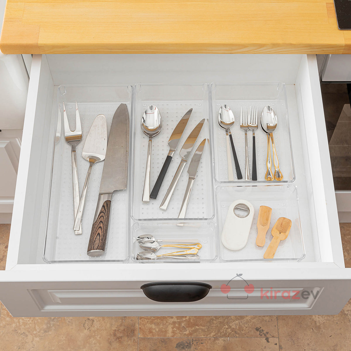 30×15×5,5 cm Şeffaf Punto Çekmece Organizer