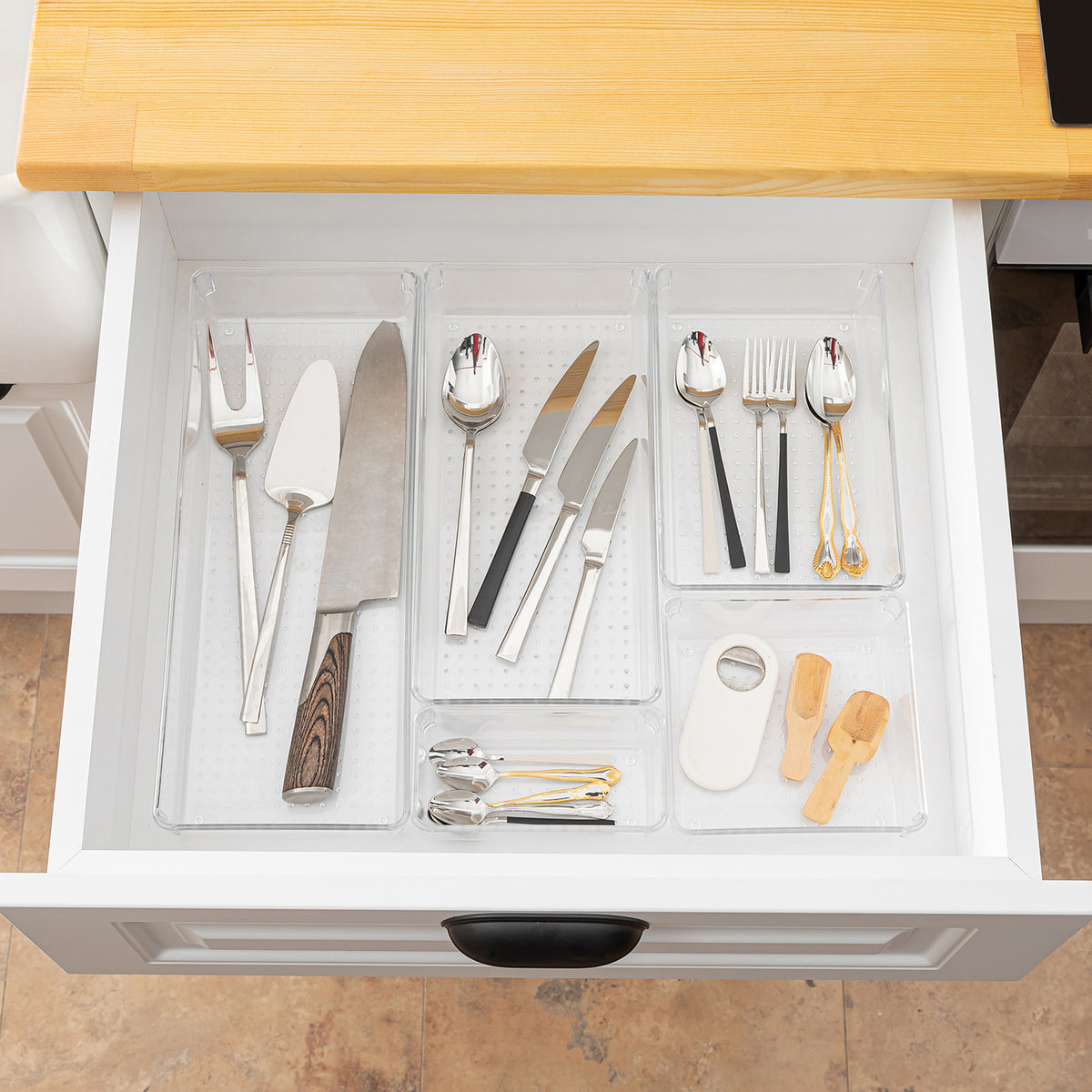 37,5×15×5,5 cm Şeffaf Punto Çekmece Organizeri