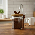 Akasya Kaşıklı Kapaklı Cam Kavanoz 400 ml