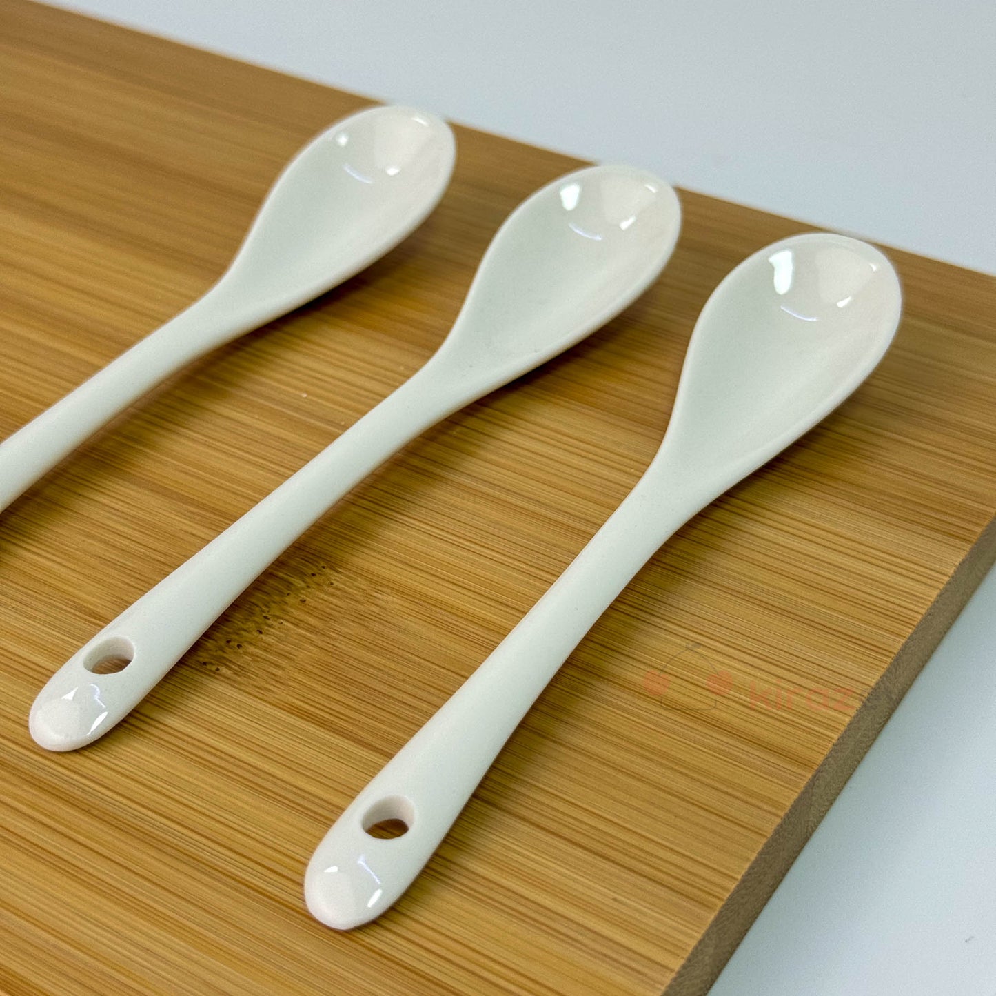 Porselen Tatlı Kaşığı Beyaz 6'lı