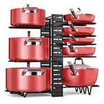 8 Katlı Tencere ve Tava Düzenleyici Raf