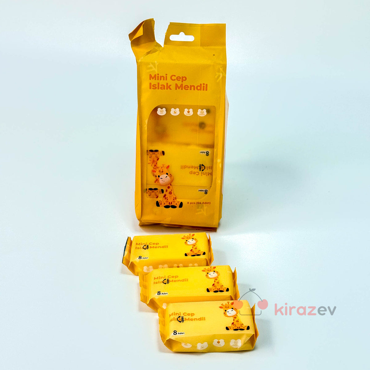 Mini Cep Islak Mendil Turuncu 8'li