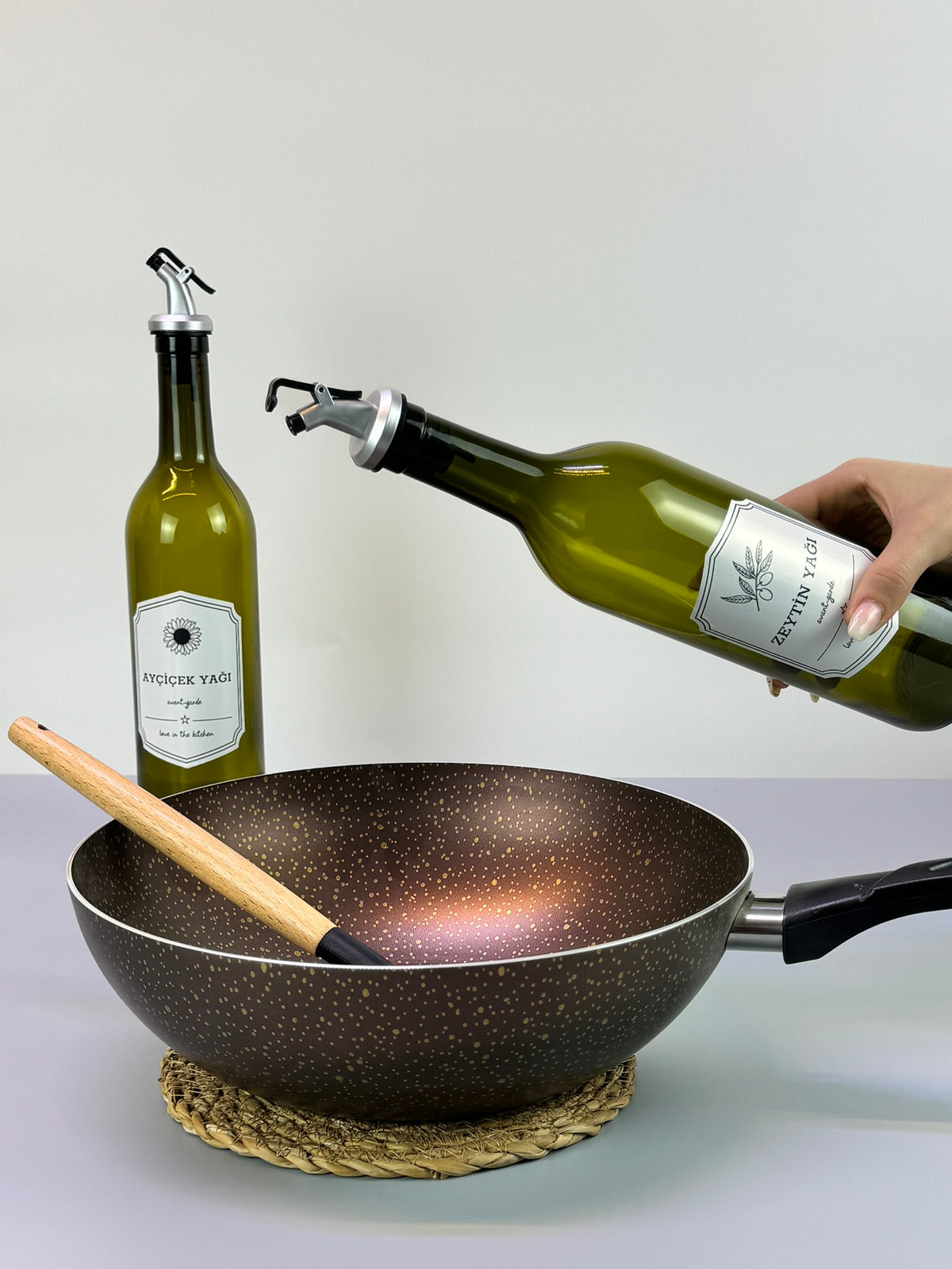 Damlatmaz 2'li Retro Cam Yağdanlık