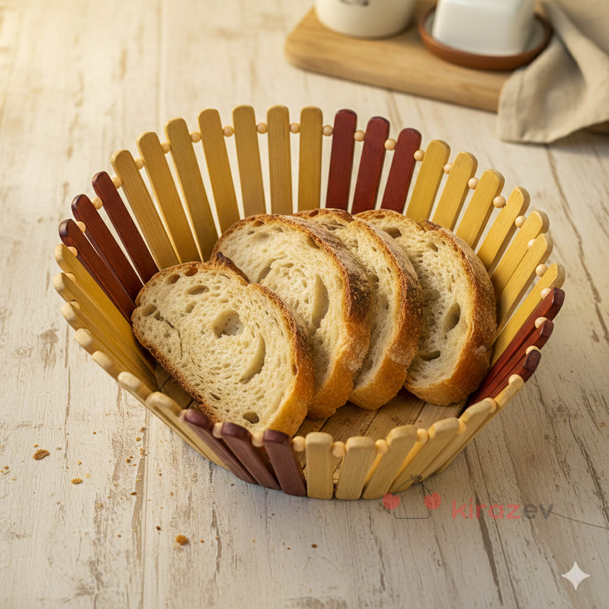Ahşap Ekmek Sepeti