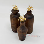 Ahşap Vazo Seti 3'lü