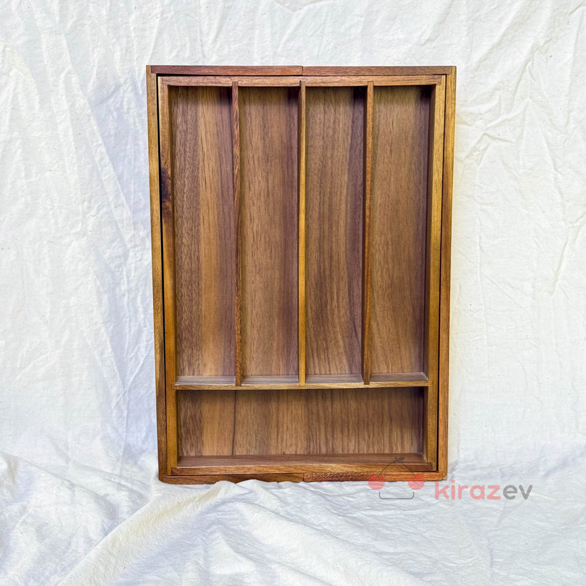 Ayarlanabilir Akasya Kaşıklık – Çekmece İçi Düzenleyici