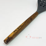 Akasya Saplı Gri Silikon Kevgir– Isıya Dayanıklı