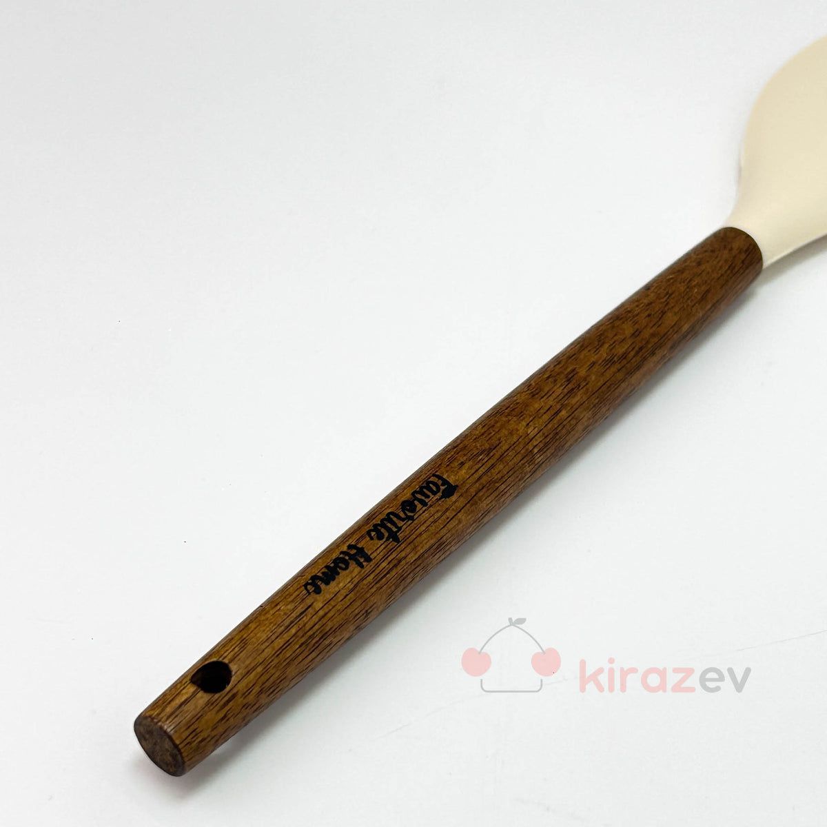 Akasya Saplı Silikon Spatula Krem