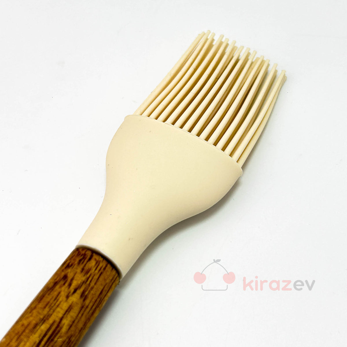 Akasya Saplı Silikon Yumurta Fırçası – Krem