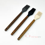 Akasya Saplı Silikon Yumurta Fırçası – Siyah