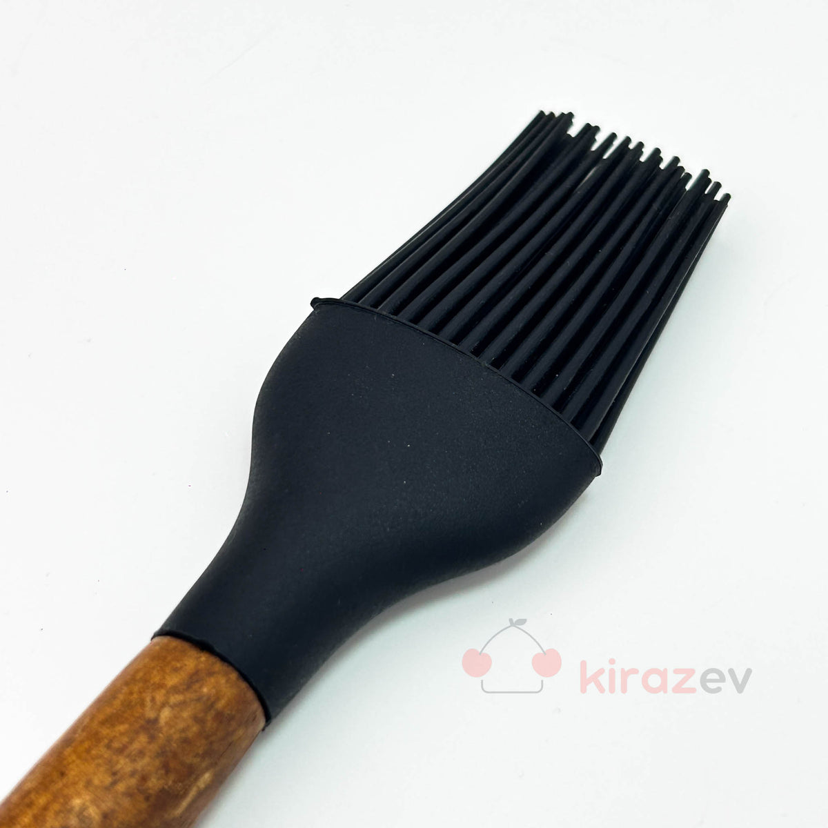 Akasya Saplı Silikon Yumurta Fırçası – Siyah