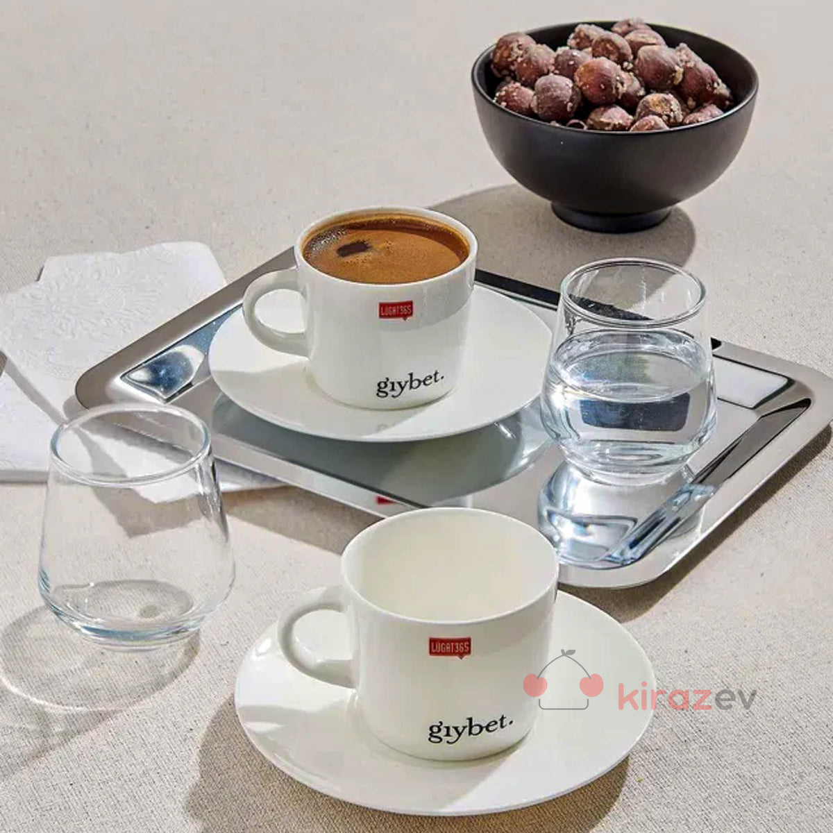 Paşabahçe Allegra Kahve Yanı Bardağı 115 cc – 6’lı Set - Kiraz Ev