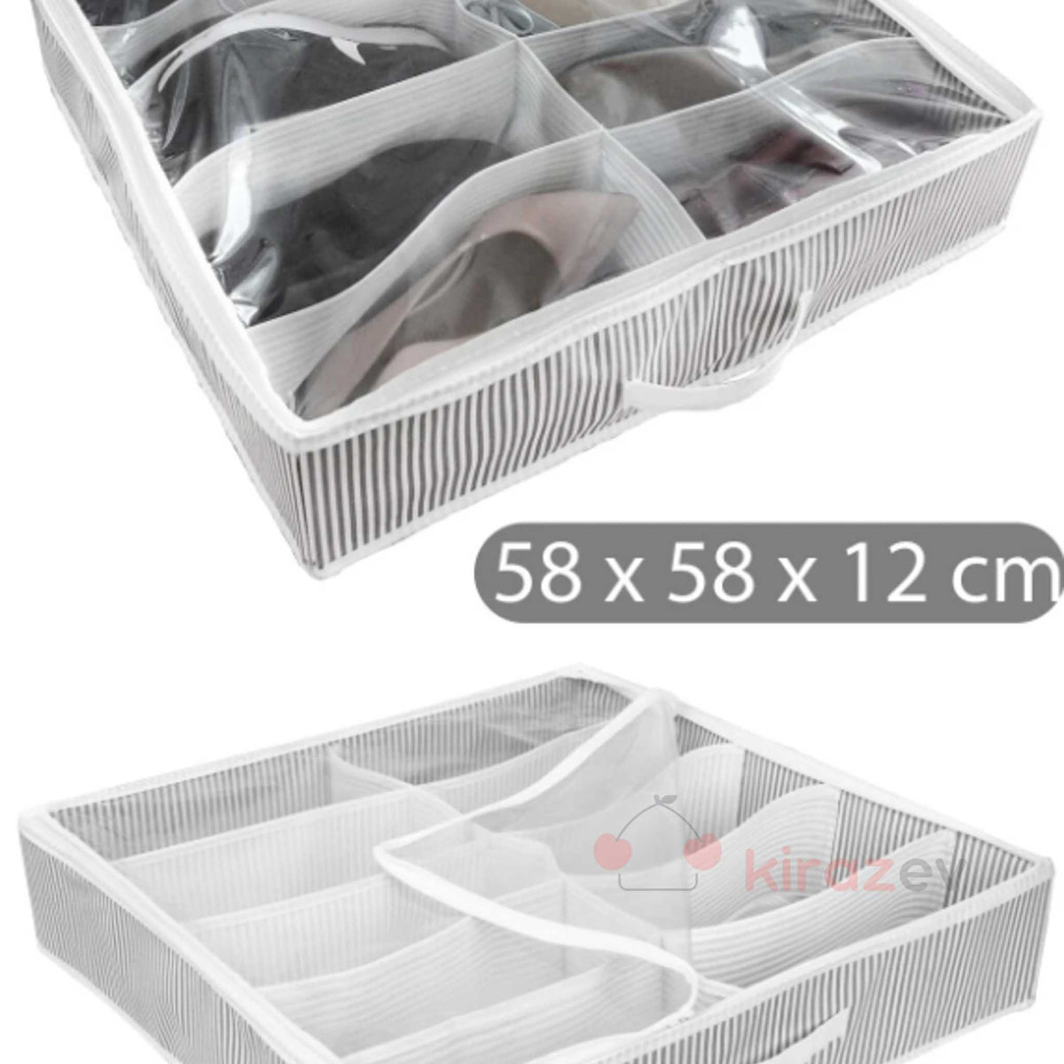 10 Gözlü Ayakkabı Düzenleyici – Şeffaf Kapaklı Saklama Kutusu