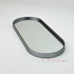 Aynalı Gümüş Sunumluk – Modern ve Minimal Dekoratif Tepsi