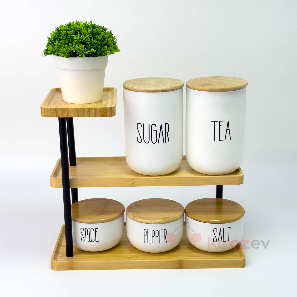 Bambu Raf 3 Katlı– Modern Mutfak Düzeni