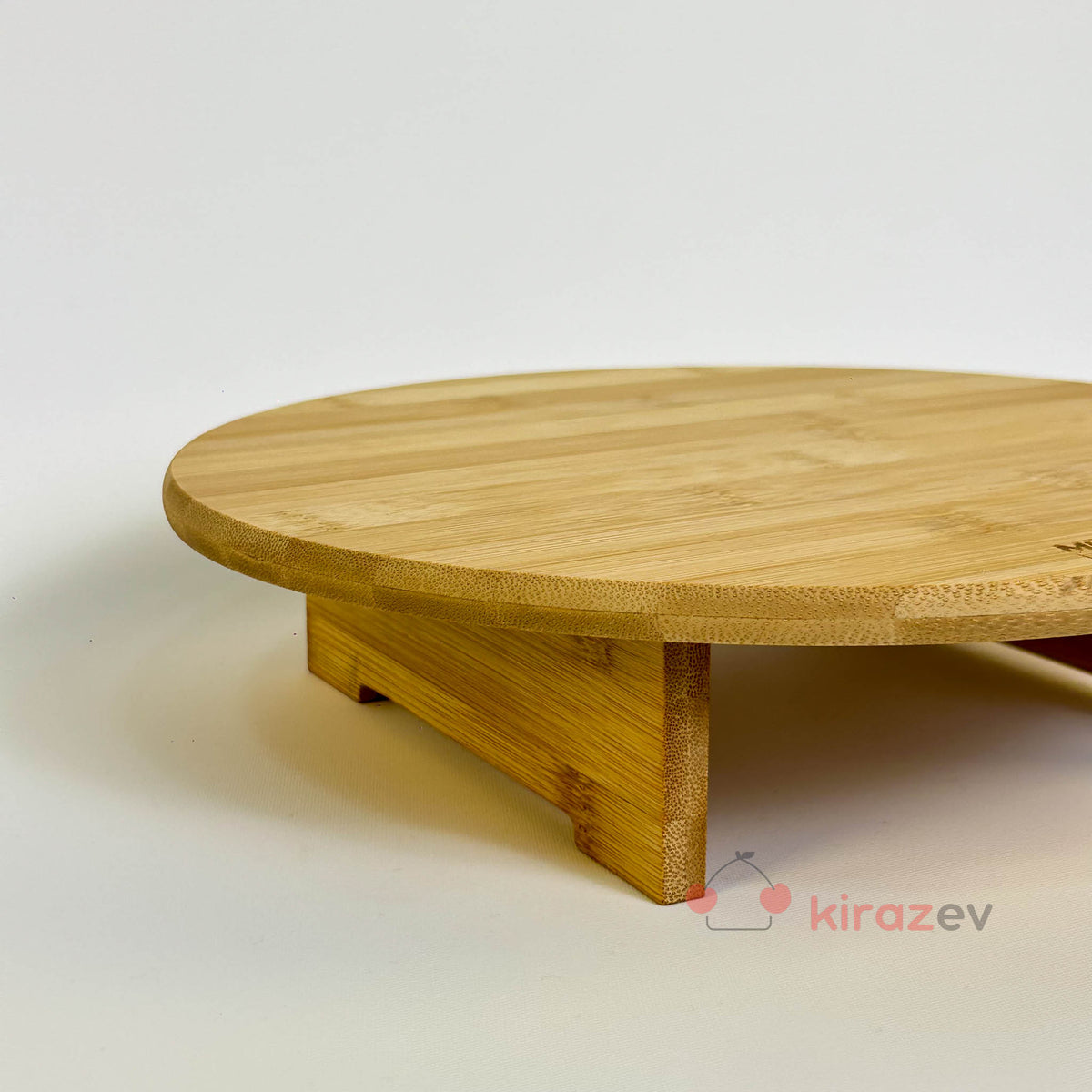 Bambu Ayaklı Yuvarlak Kesme Tahtası