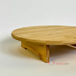 Bambu Ayaklı Yuvarlak Kesme Tahtası