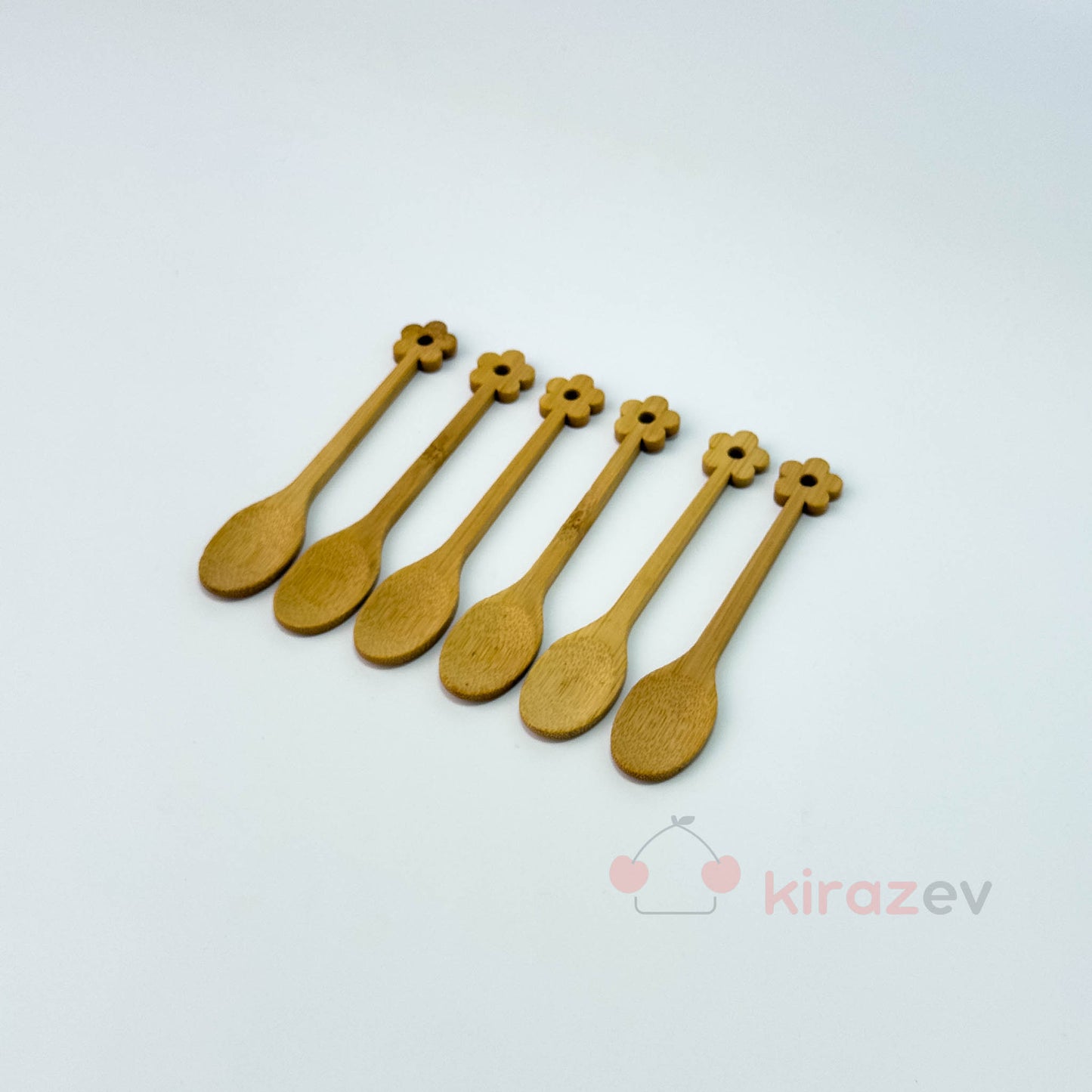 Bambu Çiçek Saplı 6’lı Çay Kaşığı Seti