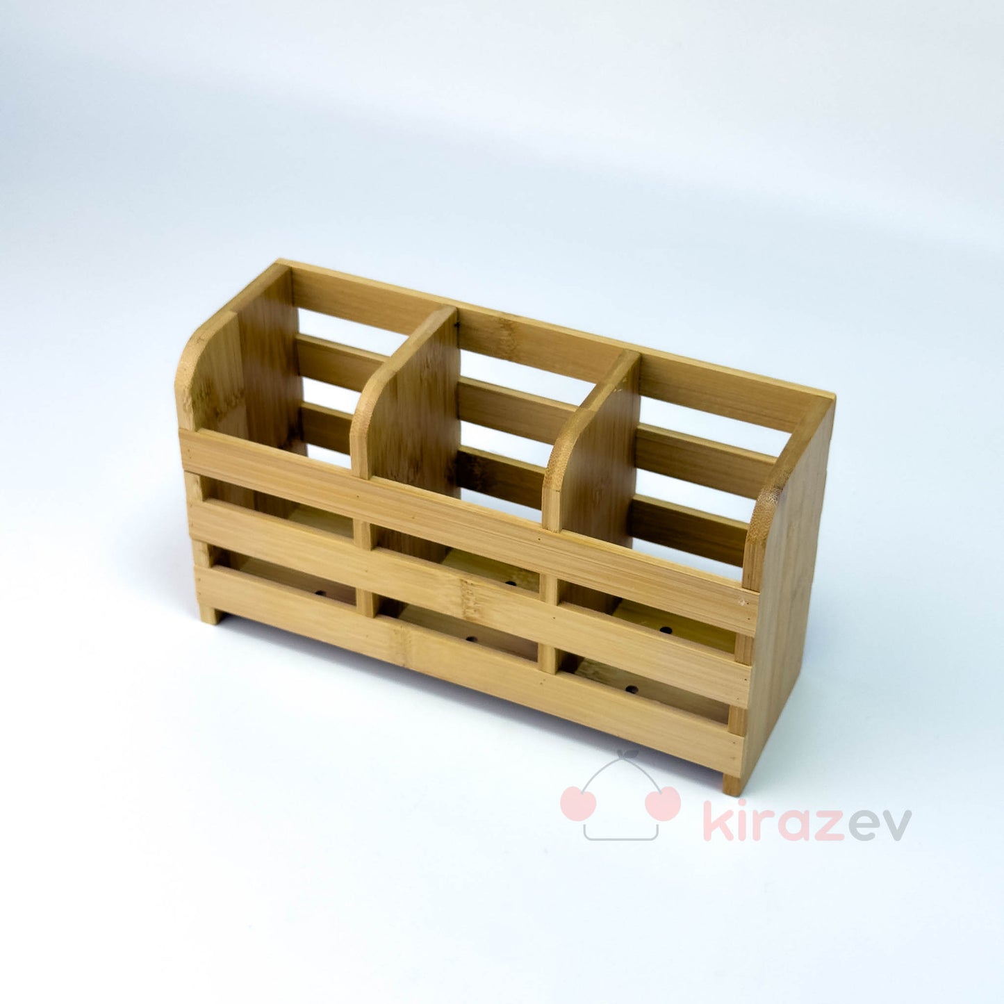 Bambu 3 Bölmeli Dikey Kaşıklık