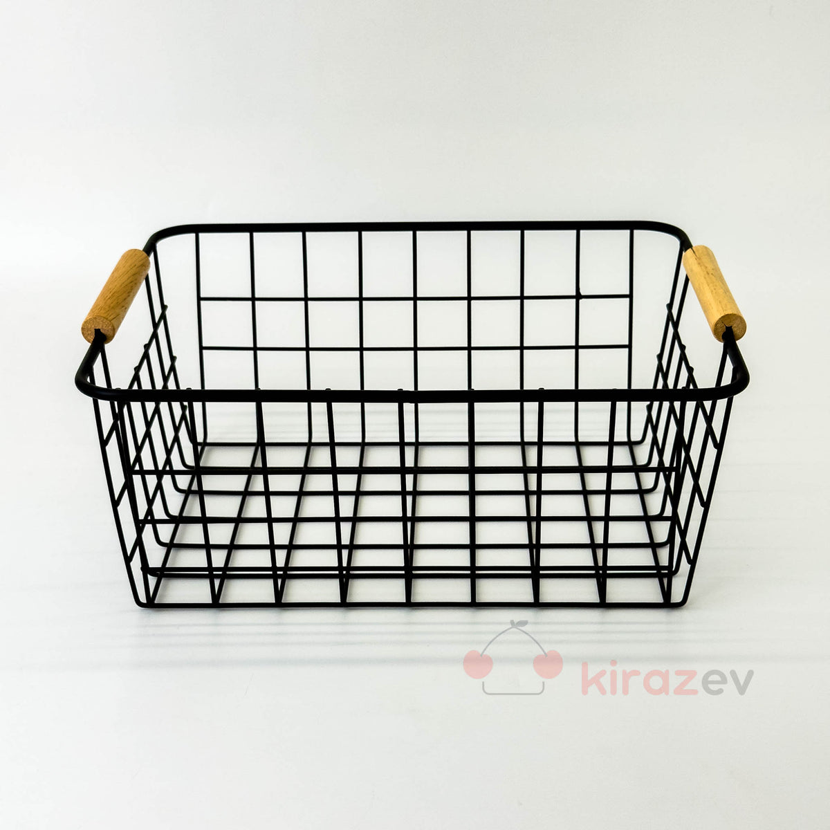 Bambu Kulplu Metal Sepet