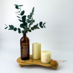 Bambu Oval Stand – Dekoratif Mumluk ve Sunum Standı