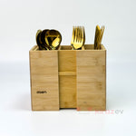 Bambu Sürgülü Dik Kaşıklık