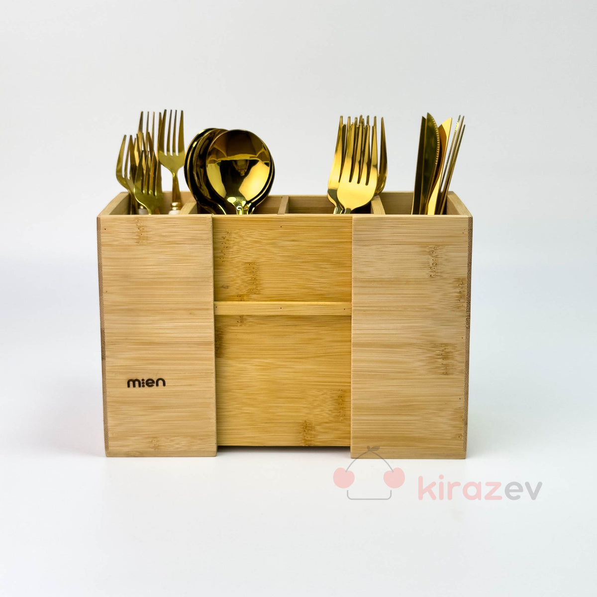 Bambu Sürgülü Dik Kaşıklık