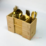 Bambu Sürgülü Dik Kaşıklık