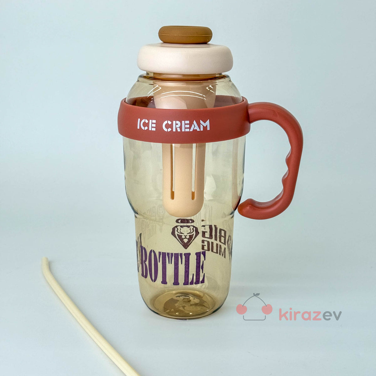 Bigmug Pipetli Hazneli Su Matarası 4 Renk - Kiraz Ev