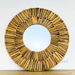 Bohem Hasır Örgü Ayna