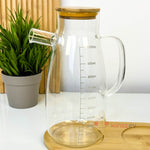 Bambu Kapaklı Cam Yağdanlık Seti – 2’li