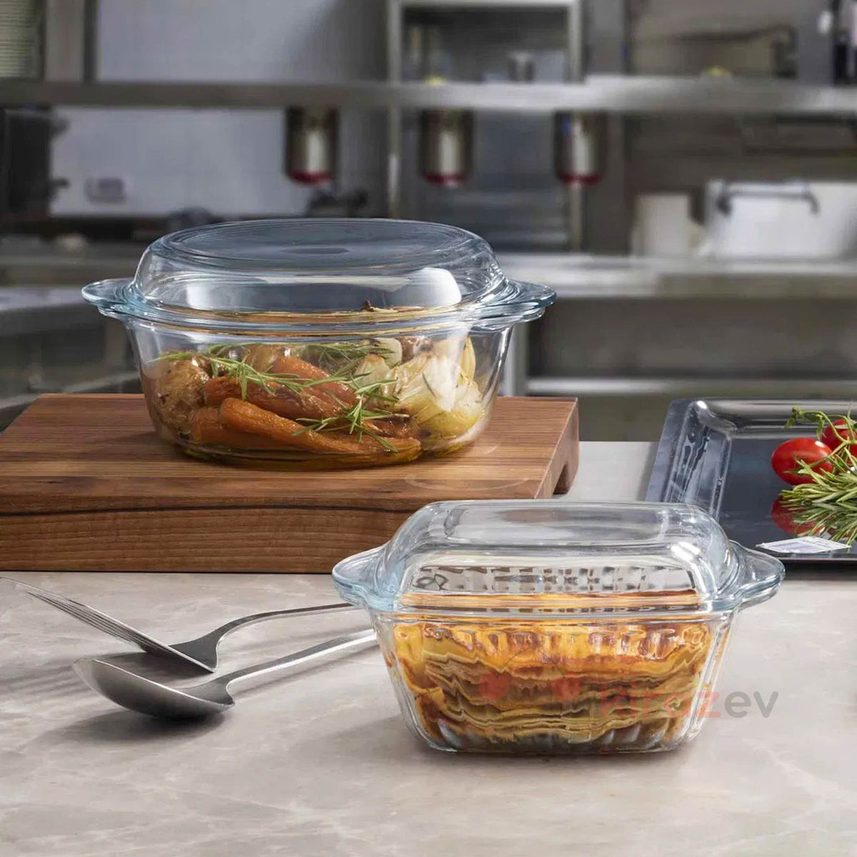 Paşabahçe Borcam Kapaklı Yuvarlak Tencere 3150 cc