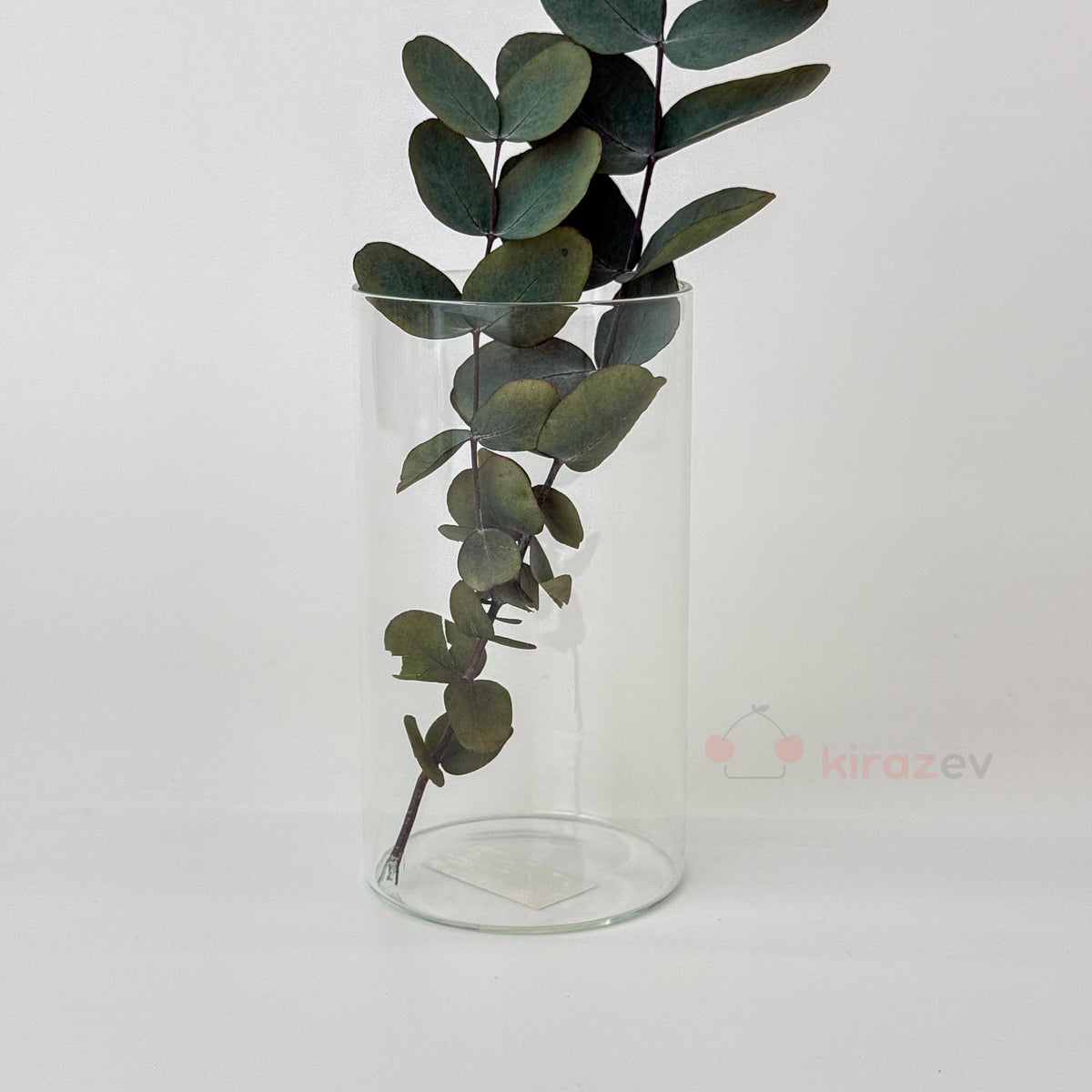 Silindir Cam Vazo Mumluk Küçük Boy