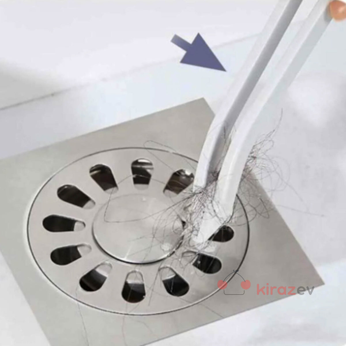 Beyaz Cımbızlı Detay Temizlik Fırçası