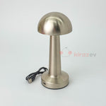 Dokunmatik 3 Modlu Şarjlı Mantar Lamba Gümüş