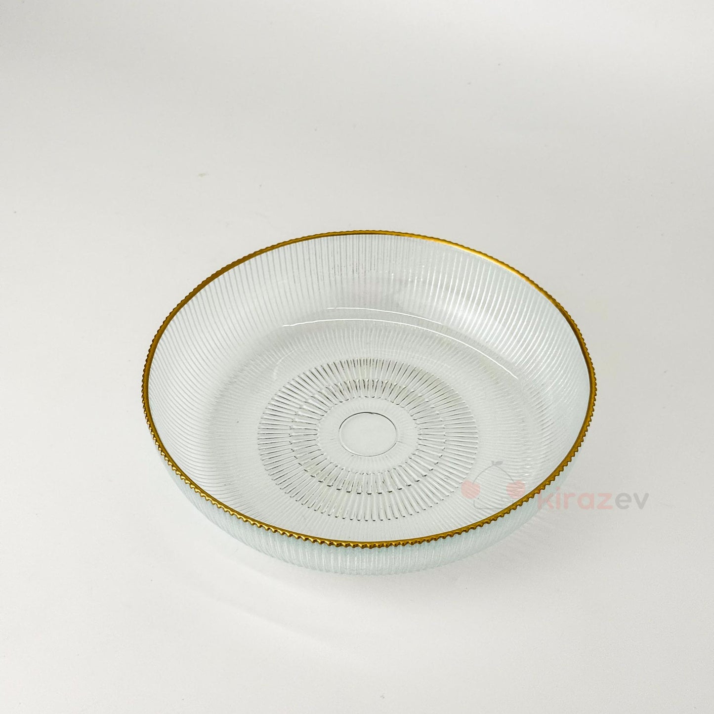 Yaldızlı Cam Salata Kasesi