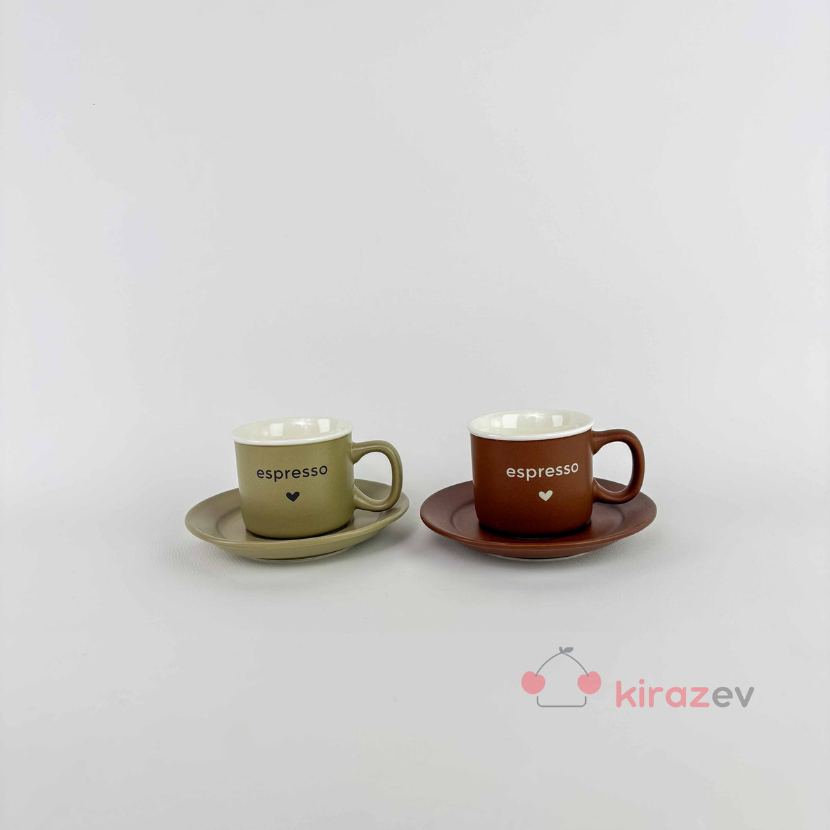 Seramik Espresso Fincan Takımı - 2'li Pastel