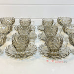 Füme Kristal Cam Çay & Kahve Sunum Seti – 6 Kişilik