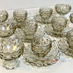 Füme Kristal Cam Çay & Kahve Sunum Seti – 6 Kişilik