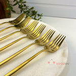 Gold Yemek Çatalı 6’lı Set (21 cm)