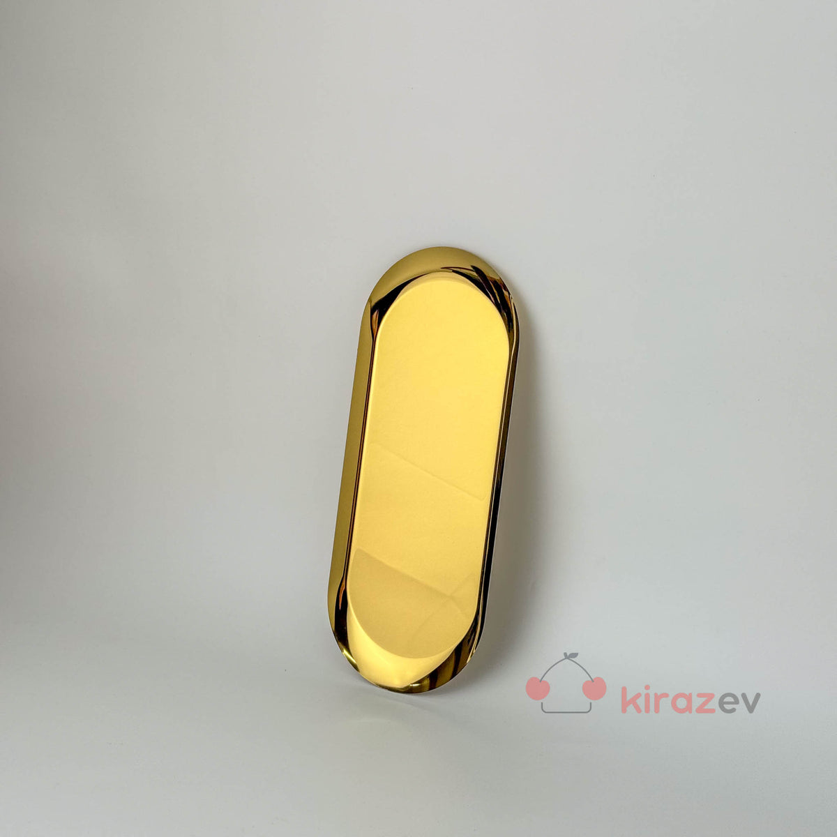 Gold Metal Kayık Tabak 2'li - Kiraz Ev