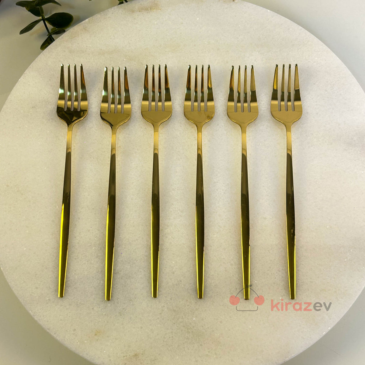 Gold Küçük Çatal 6’lı Set (16 cm)