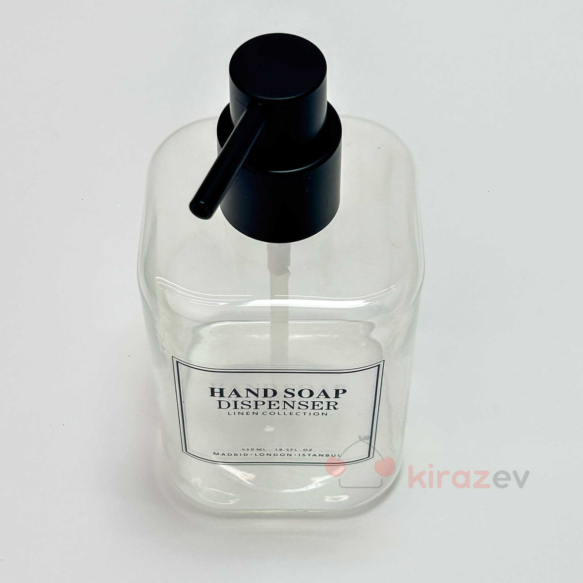 Hand Soap Borosilikat Cam Sıvı Sabunluk – Şeffaf