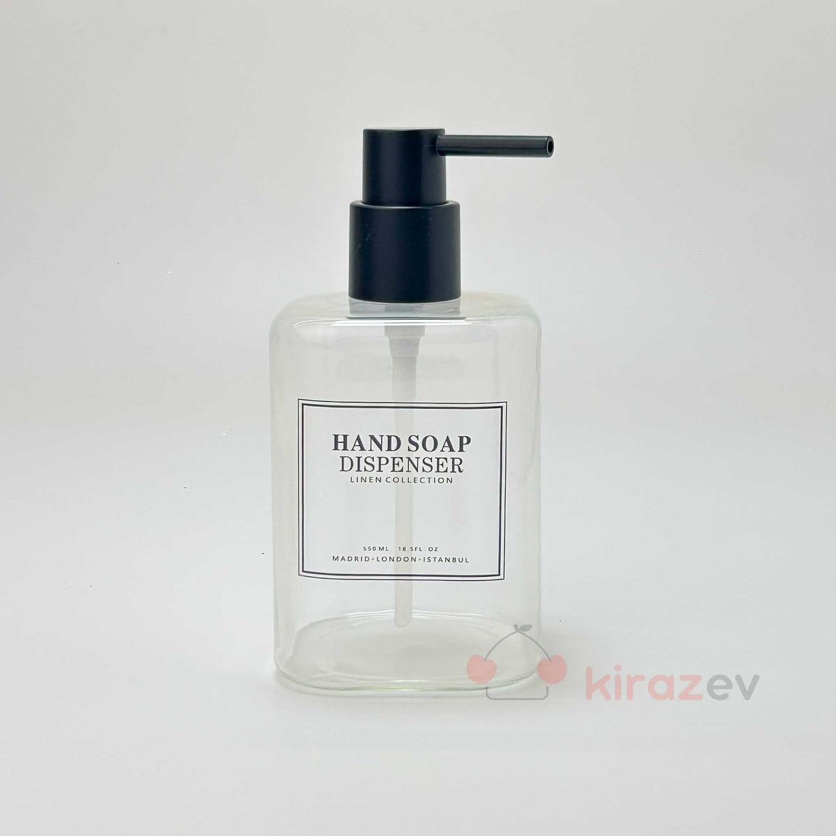 Hand Soap Borosilikat Cam Sıvı Sabunluk – Şeffaf