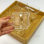 Isıya Dayanıklı Cam Çay Fincanı 6’lı Set – Şeffaf ve Zarif